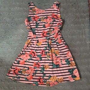 Floral Stripe Dress
